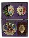 (SALESMAN''S SAMPLE CASE.) ""Druver Duro Art Medallions, Double-Display Traveling Salesman''s Case."" With 4